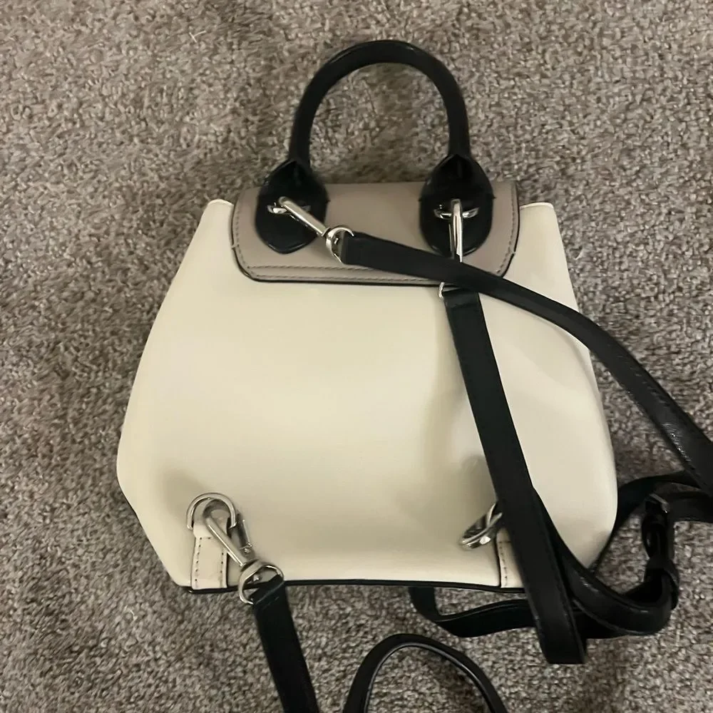 DKNY White and Gray convertible backpack bag